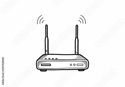Monochrome line art illustration of a minimalist design