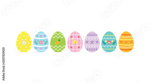 Easter Eggs Colorful Illustration Holiday Celebration Spring Concept