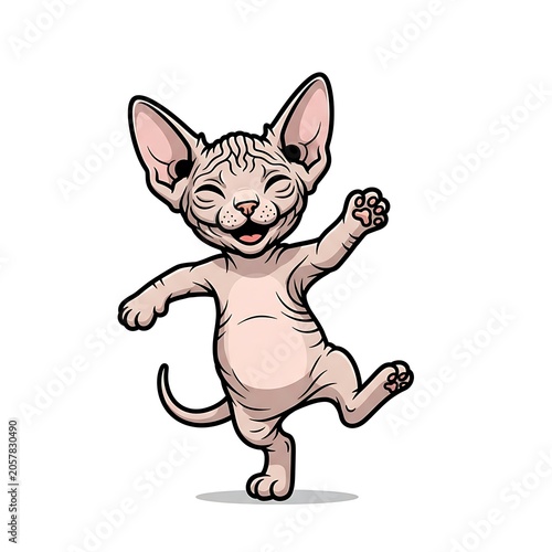 Cartoon illustration of a running greyhound dog.