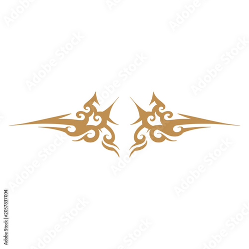 Tribal element ornamental tattoos illustration art