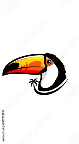 Colorful illustration of a smiling cartoon airplane.
