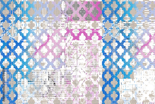 Принти на полотні Multicoloured stripes on fabric herringbone textured seamless pattern trendy fas