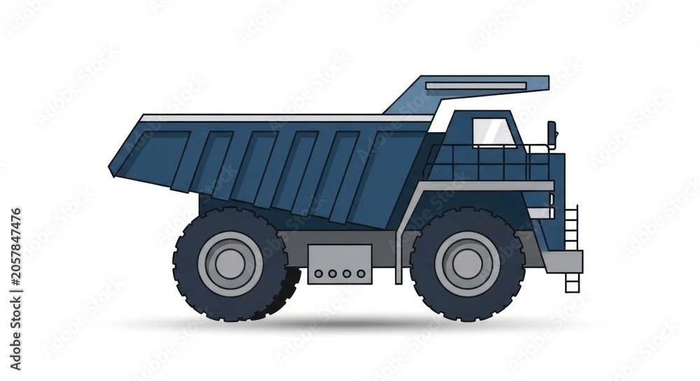 Fototapeta premium Heavy Duty Mining Dump Truck Illustration.
