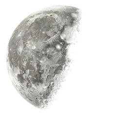 High resolution half moon image isolated on transparent background