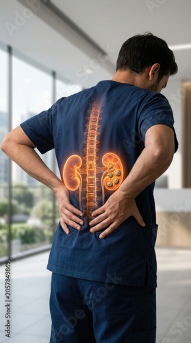 Medical condition anguish: kidney stone, create problem, feel sharp, experience pain, cause discomfort, mineral form, renal lithiasis, urinary tract, male person, patient suffer.