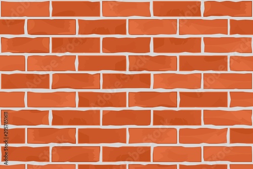 Foto Close-up of red brick wall with white mortar
