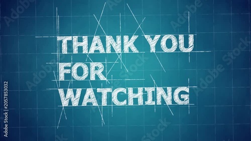 ThankyouForWatching HandWritten bg blue