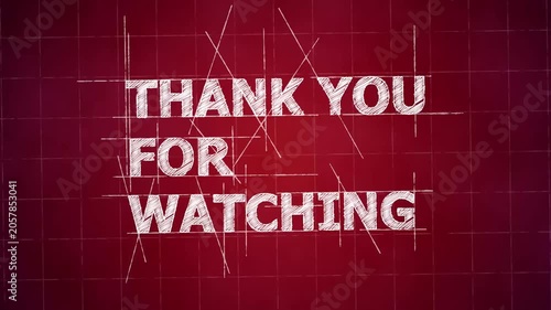 ThankyouForWatching HandWritten bg red
