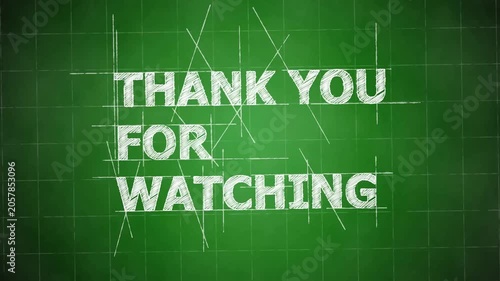 ThankyouForWatching HandWritten bg green