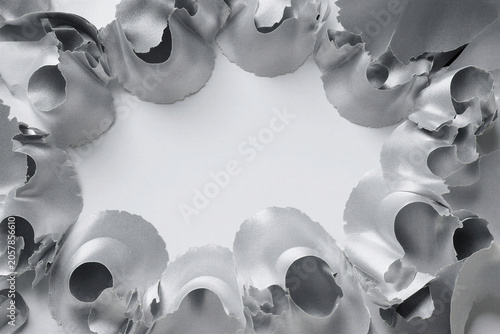 White Botanical Paper Frame Background