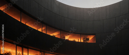 Modern Harvest Hosting Architectural Background