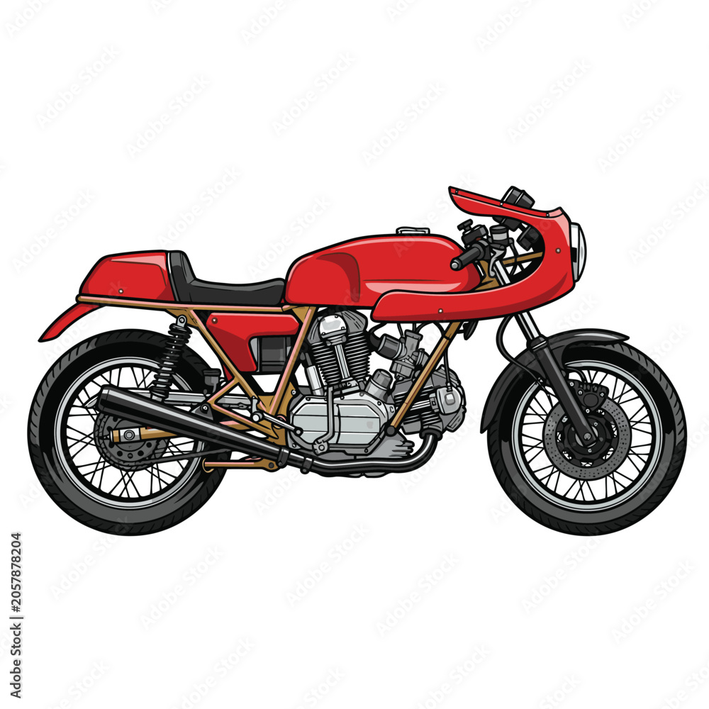 Naklejka premium Italian motorsport vector image for t-shirt | Italienisches Motorsport-Vektorbild für T-Shirt