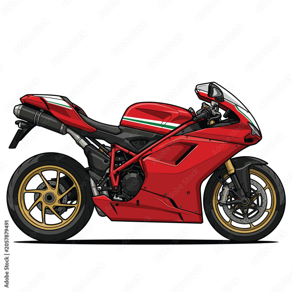 Naklejka premium Italian motorsport vector image for t-shirt | Italienisches Motorsport-Vektorbild für T-Shirt