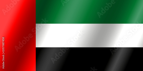 Foto The official national flag of the United Arab Emirates
