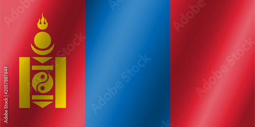 Obraz na płótnie The official national flag of Mongolia