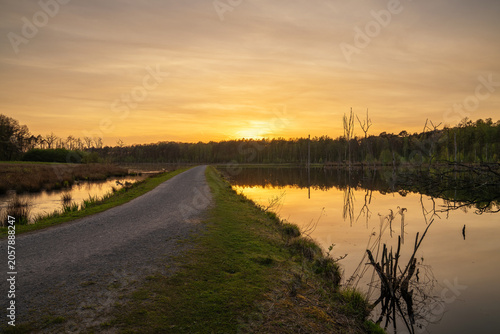 Mystic lake, Bottrop, North Rhine Westphalia, Germany