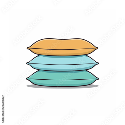 Stacked teal and orange rings top view