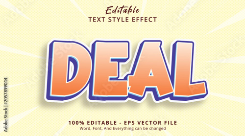 deal editable text effect, text template