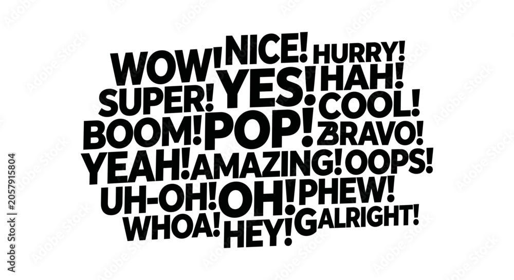 Obraz premium Exclamation Words Vector Graphic