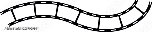 film strip icon isolated on transparent background. tape photo film strip frame, Video Film strip roll, Vector