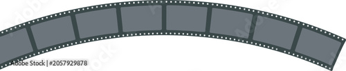 film strip icon isolated on transparent background. tape photo film strip frame, Video Film strip roll, Vector