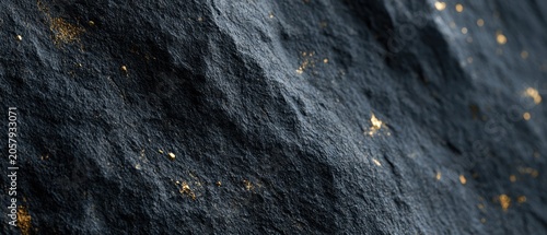 elegant black stone texture decorated with subtle gold accents and dramatic contrast
