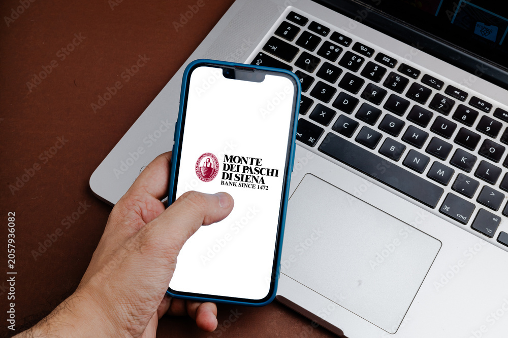 Naklejka premium Monte dei Paschi di Siena Historic Italian Bank Providing Financial Services, Banking Solutions, Wealth Management, and Investment Services
