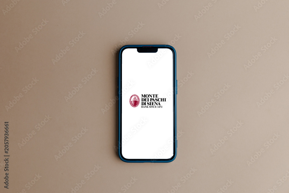Naklejka premium Monte dei Paschi di Siena Historic Italian Bank Providing Financial Services, Banking Solutions, Wealth Management, and Investment Services