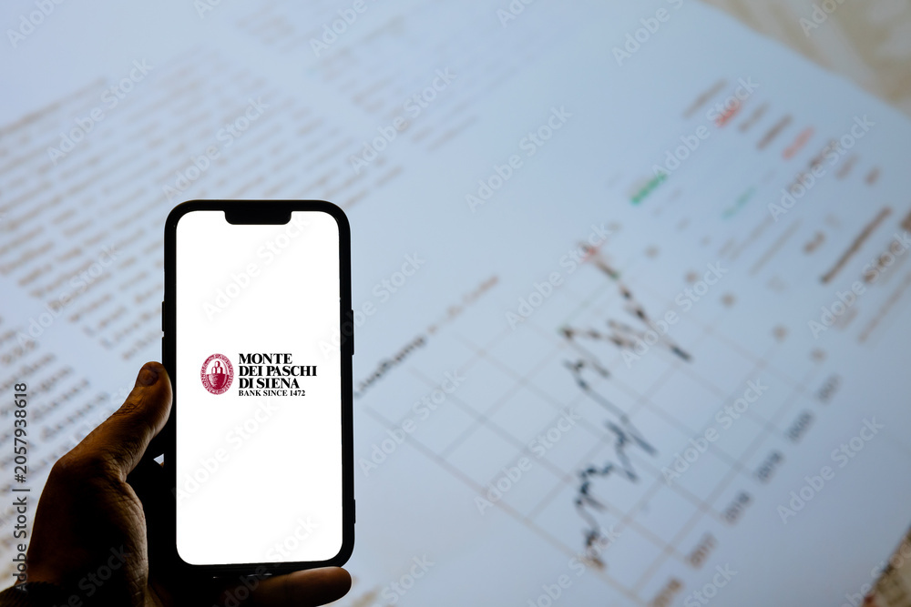Naklejka premium Monte dei Paschi di Siena Historic Italian Bank Providing Financial Services, Banking Solutions, Wealth Management, and Investment Services