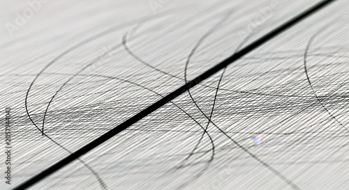Black and White Abstract With Diagonal Line