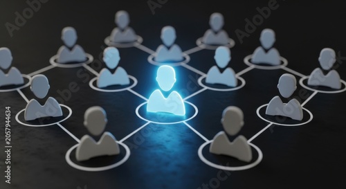 Central Figure in a Social Network Graphic
