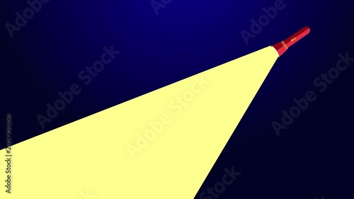 Flashlight beam revealing a running thief with laptop and text anxiety concept vector illustration.