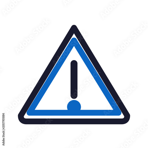 Cybersecurity alert warning icon — threat detection outline
