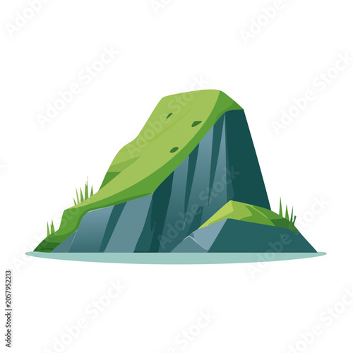 Minimalist 3D render of a camping tent