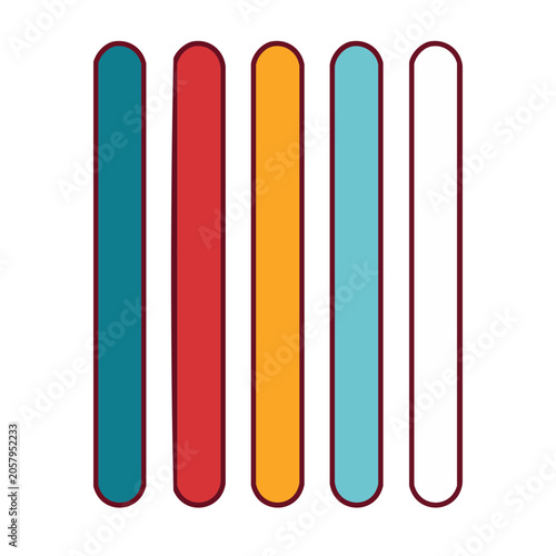 Flat design vector paintbrushes lineup