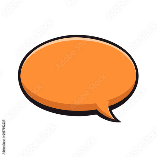 Flat orange circle icon isolated