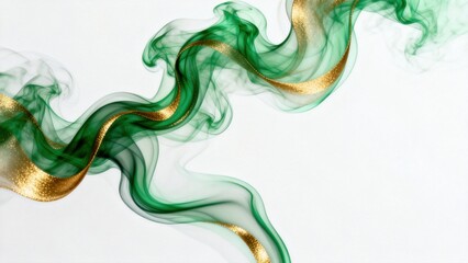 Green and gold smoke patterns