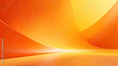 Abstract orange and yellow curved shapes