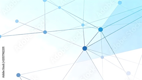 Abstract network of connected dots and lines