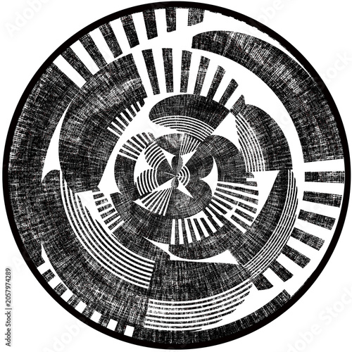 Tableau sur toile Ceramic handmade plate pattern design Decor contemporary artistic decorative cir
