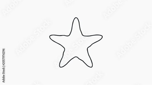 Hand-drawn Star Outline: A simple, imperfect hand-drawn outline of a five-pointed star on a clean background, symbolizing potential and creativity.