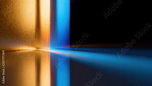 Abstract light and shadow corner
