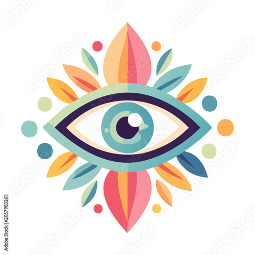 Flat design target with colorful rings