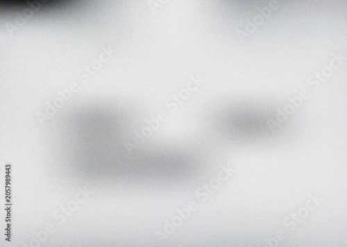 Obraz na plátne Abstract light grey surface featuring soft blurred dark shapes and a distinct fi
