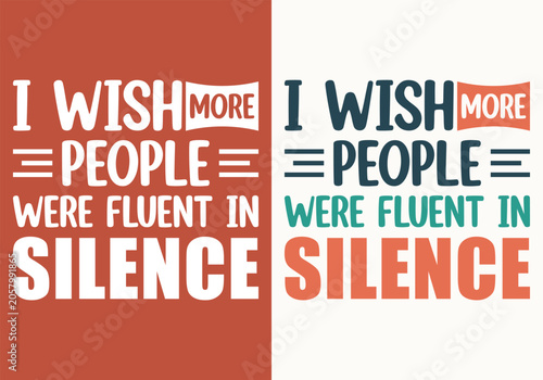 Quadro su tela Funny trending typography t shirt design 'i wish more people were fluent in sile