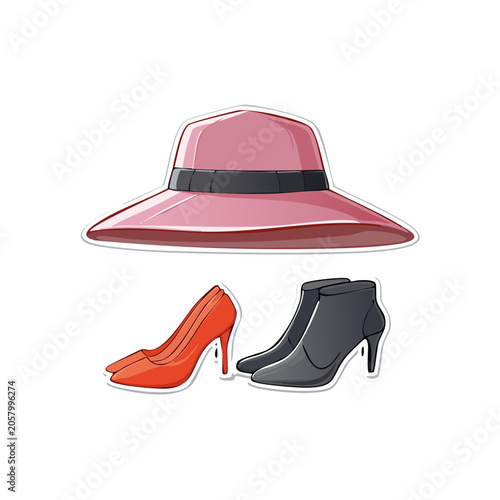 Flat Design Fashion Accessories Illustration