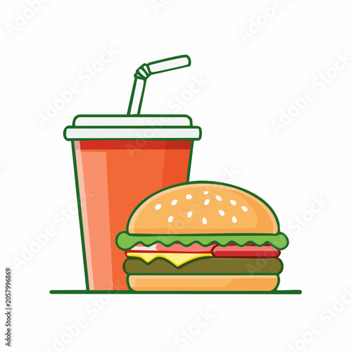 Burger and Soda Icon