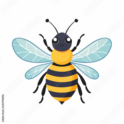 Cute cartoon bee illustration