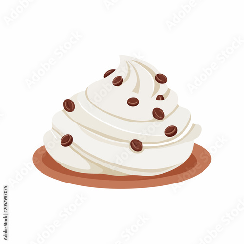 Whipped Cream with Coffee Beans