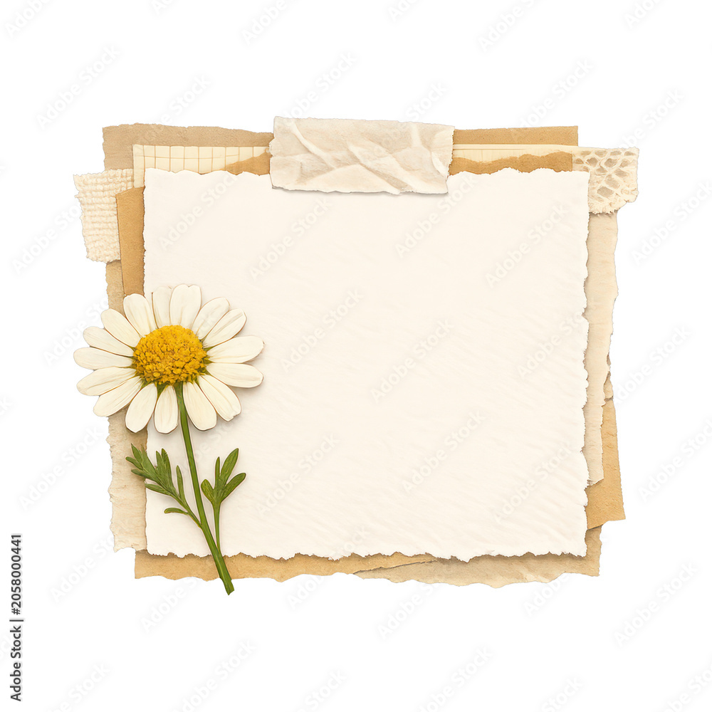 Fototapeta premium PNG Vintage floral paper design